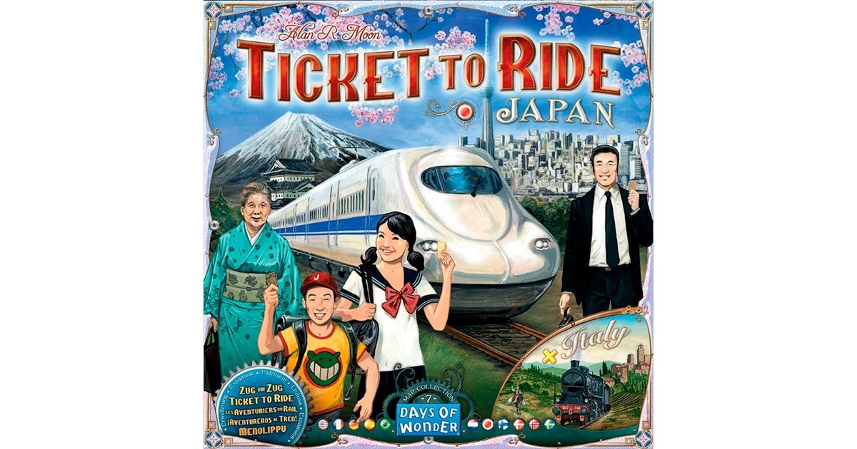 Asmodee Zug um Zug: Japan & Italien, Brettspiel(Map Collection 7)