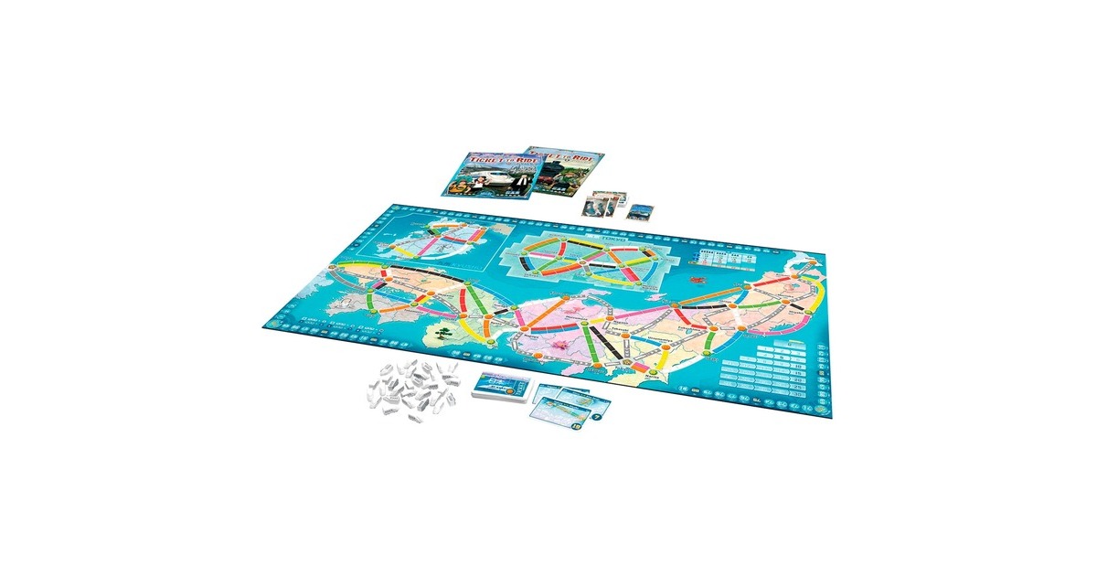 Asmodee Zug um Zug: Japan & Italien, Brettspiel(Map Collection 7)