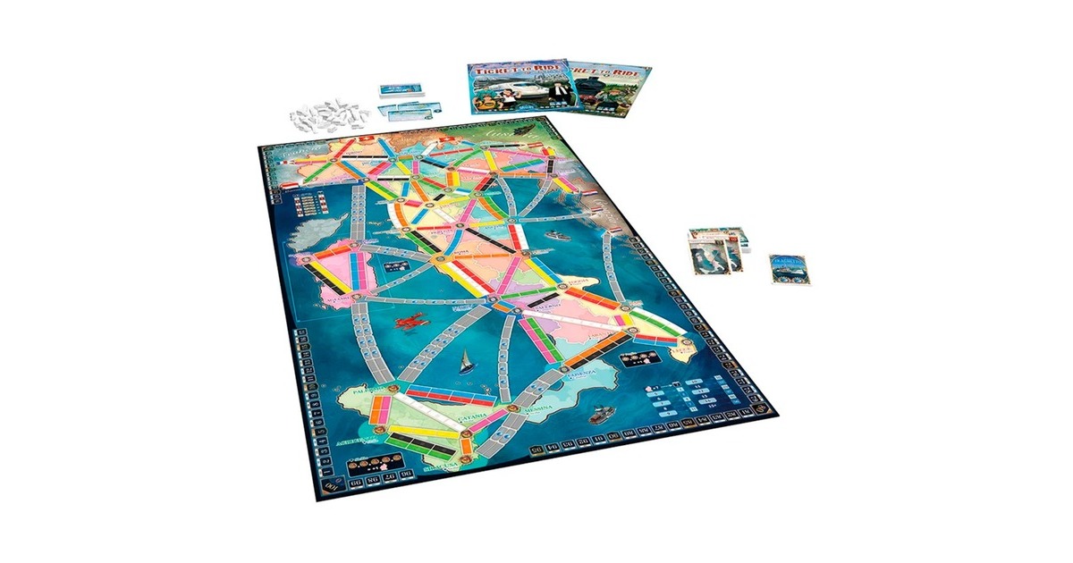 Asmodee Zug um Zug: Japan & Italien, Brettspiel(Map Collection 7)