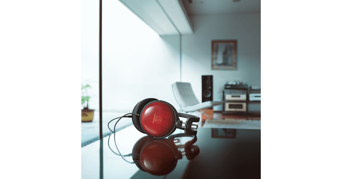 Audio-Technica ATH-AWAS/F, Kopfhörer(schwarz/rot, Klinke)