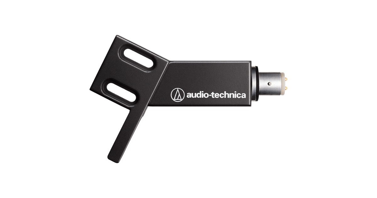Audio-Technica AT-HS4 BK, Headshell(schwarz, Universelles ½"-Headshell für 4-Pin-Tonarme)
