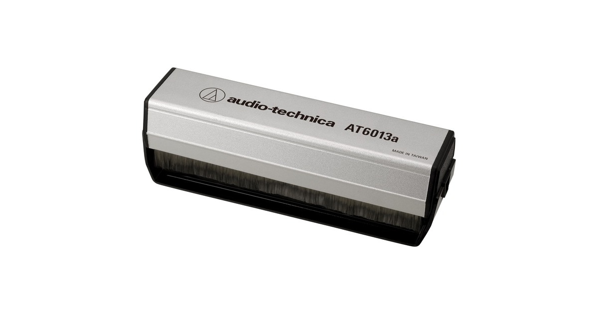 Audio-Technica Antistatische Schallplattenbürste AT6013a, Reinigungsbürste(schwarz/silber)