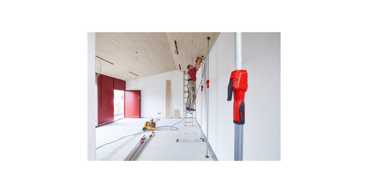 BESSEY Decken- und Montagestütze STE300(silber/rot, 1.700mm - 3.000mm, mit Pumpgriff)