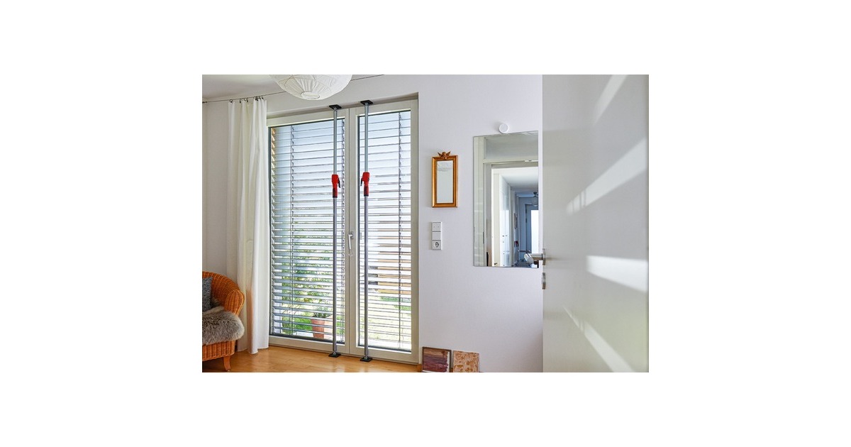 BESSEY Decken-und Montagestütze STE370(silber/rot, 2.070mm - 3.700mm, mit Pumpgriff)