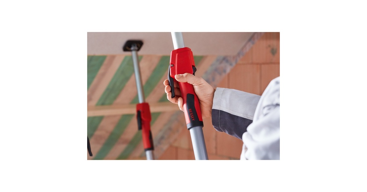 BESSEY Decken-und Montagestütze STE370(silber/rot, 2.070mm - 3.700mm, mit Pumpgriff)