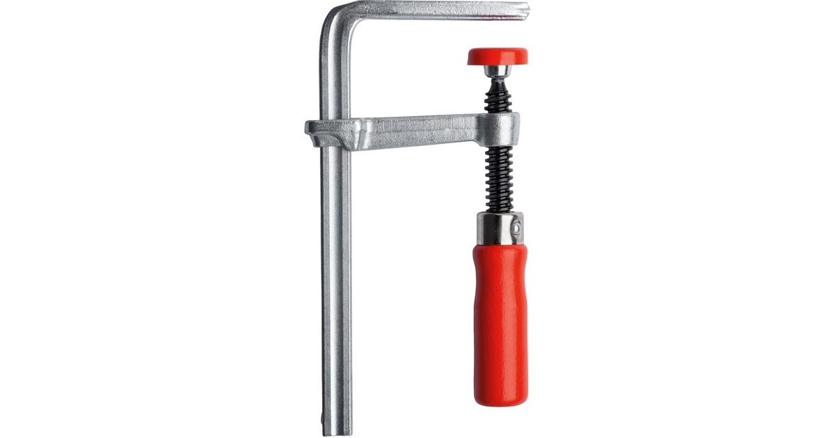 BESSEY Ganzstahl-Tischzwinge GTR12(silber/rot, 120 / 60, für Führungsschienen)
