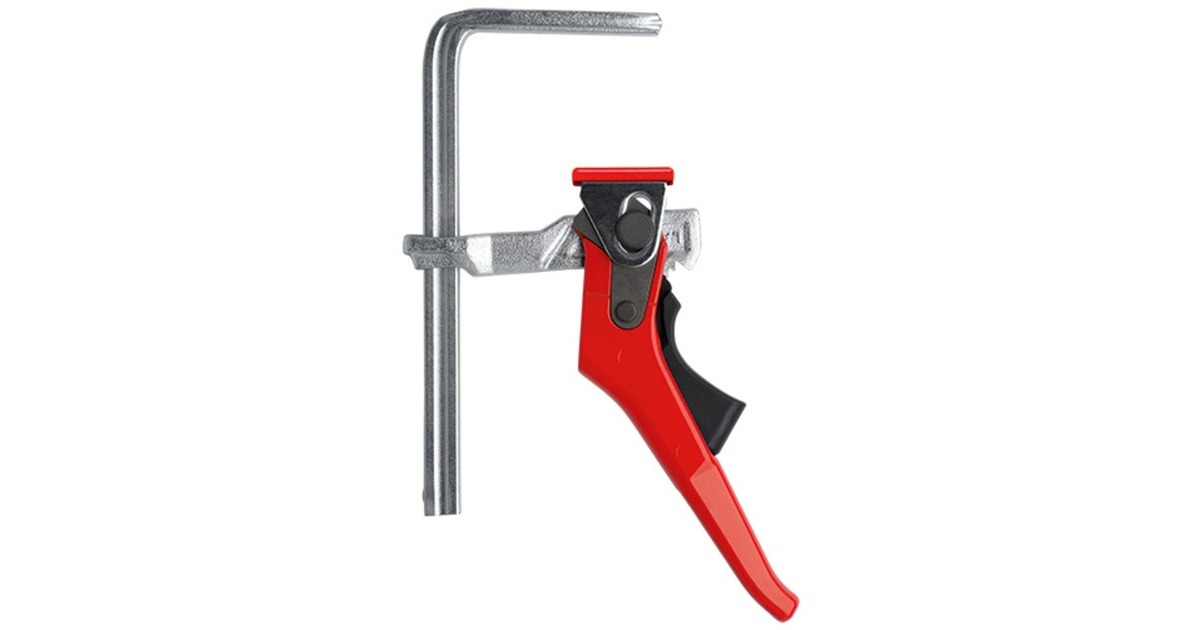 BESSEY Ganzstahl-Tischzwinge GTR16S6H(silber/rot, 160 / 60, für Führungsschienen)
