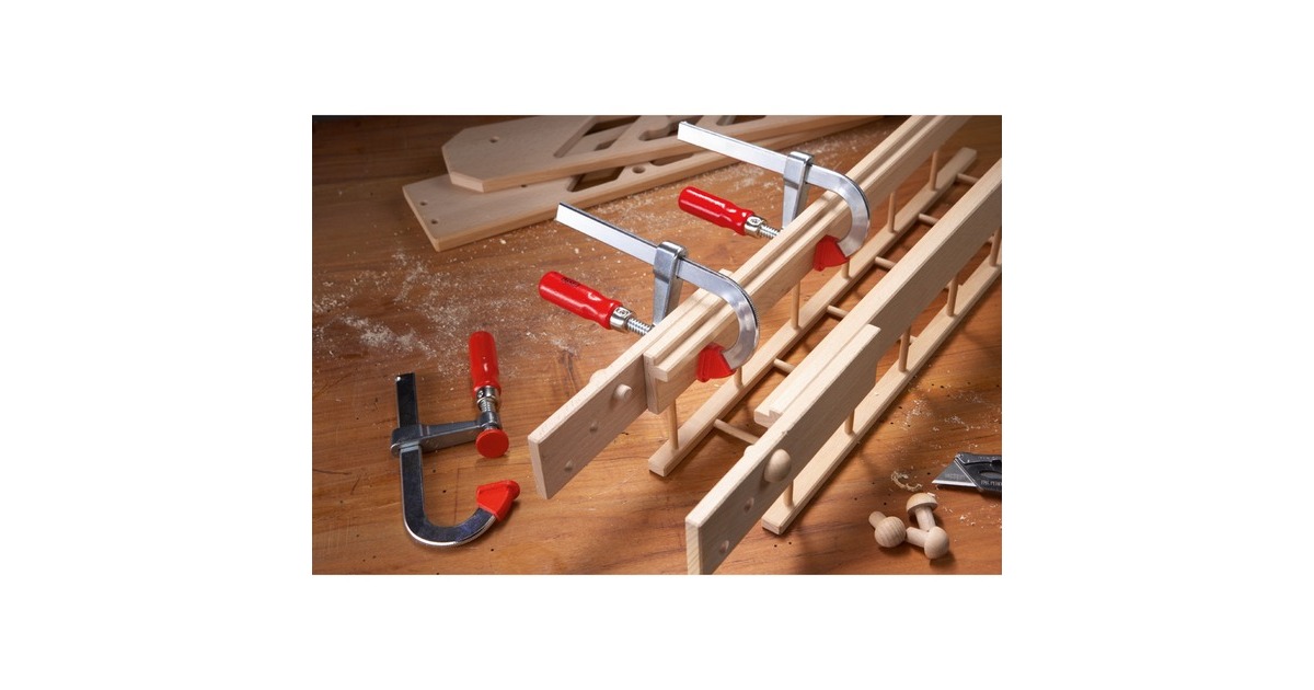 BESSEY Leicht‑Schraubzwinge in U‑Form LMU20/5(rot/silber, 200 / 50)