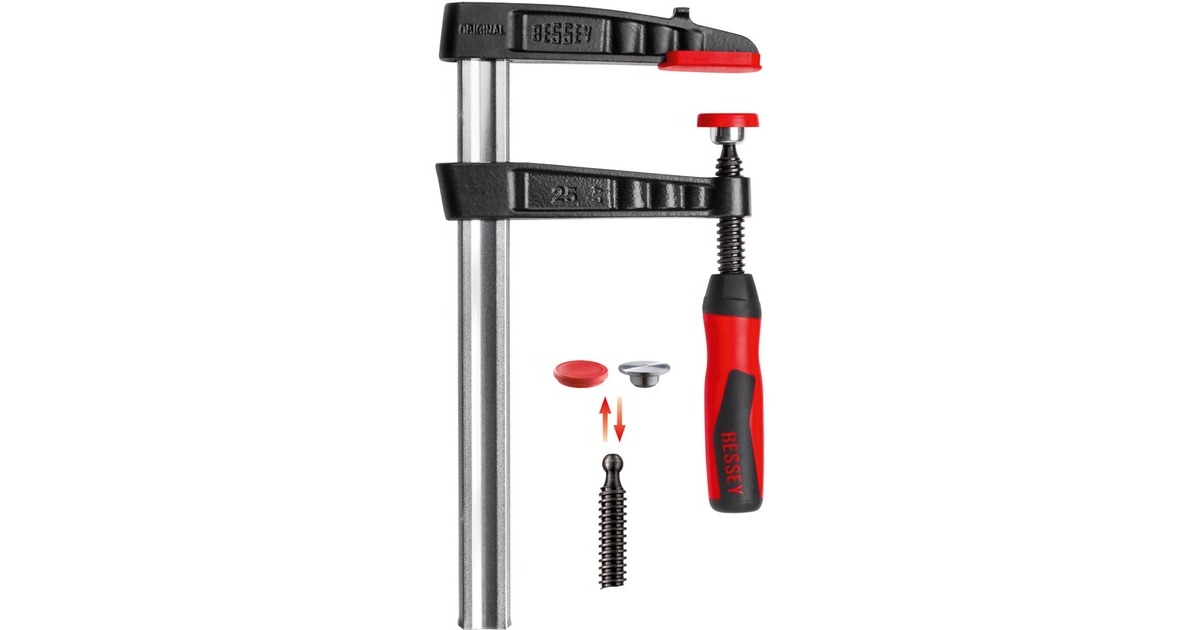 BESSEY Schraubzwinge TG20-2K(schwarz/rot, 200 / 100)