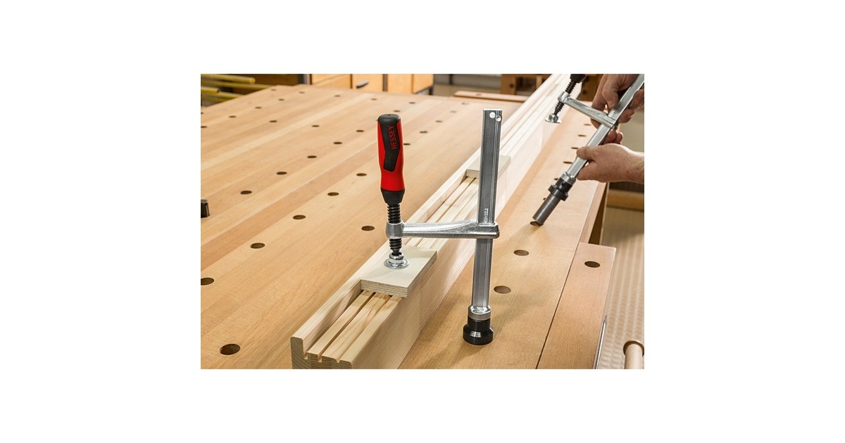 BESSEY Spannelement TW16-20-10-2K, Zwinge(silber/rot, fixe Ausladung)