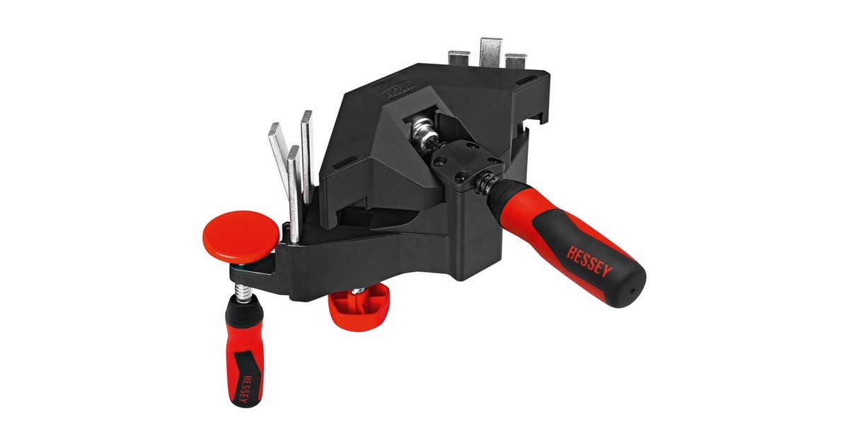 BESSEY Winkel-Türfutter-Richtzwinge WTR(schwarz/rot, 35 / 70)