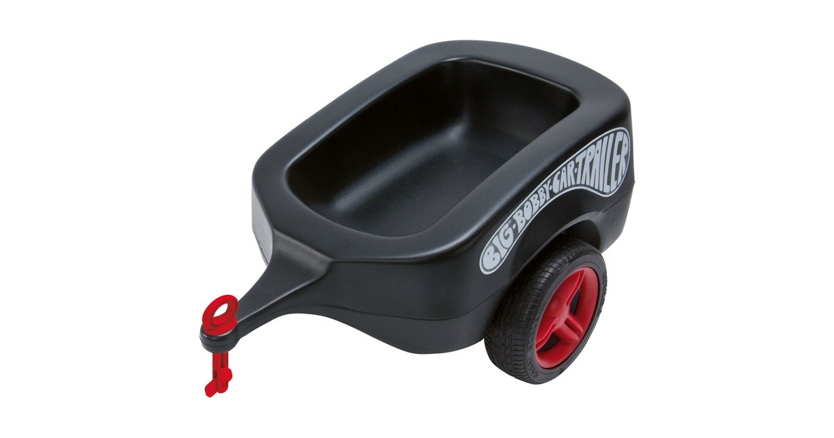 BIG Bobby-Car Anhänger Fulda , Kinderfahrzeug(schwarz/rot)