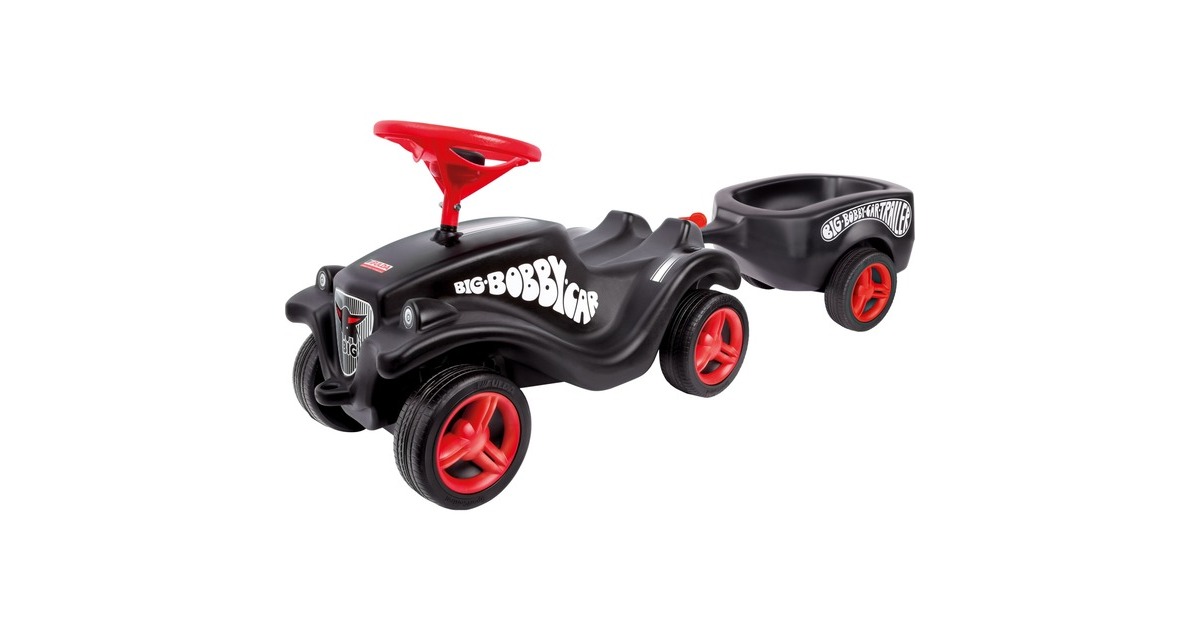 BIG Bobby-Car Anhänger Fulda , Kinderfahrzeug(schwarz/rot)