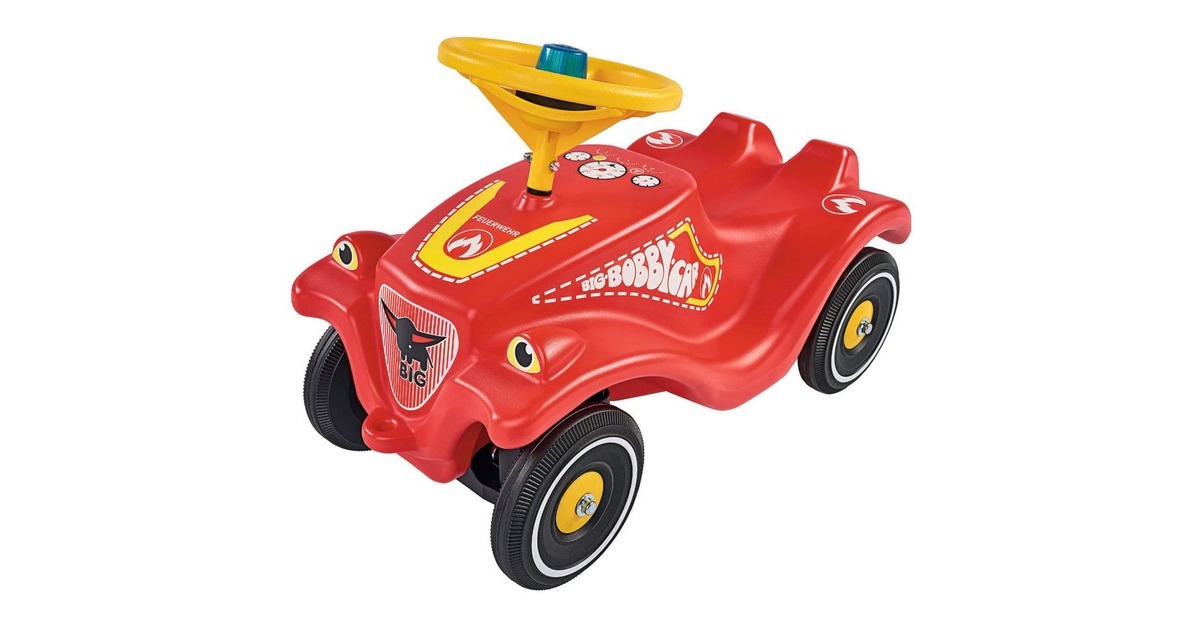 BIG Bobby-Car Classic Feuerwehr, Rutscher(rot/gelb)