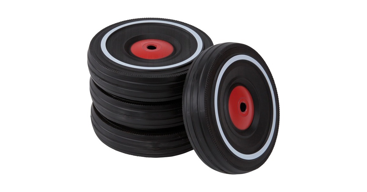 BIG Bobby Car Classic Flüsterreifen Set, Räder-Set(schwarz)