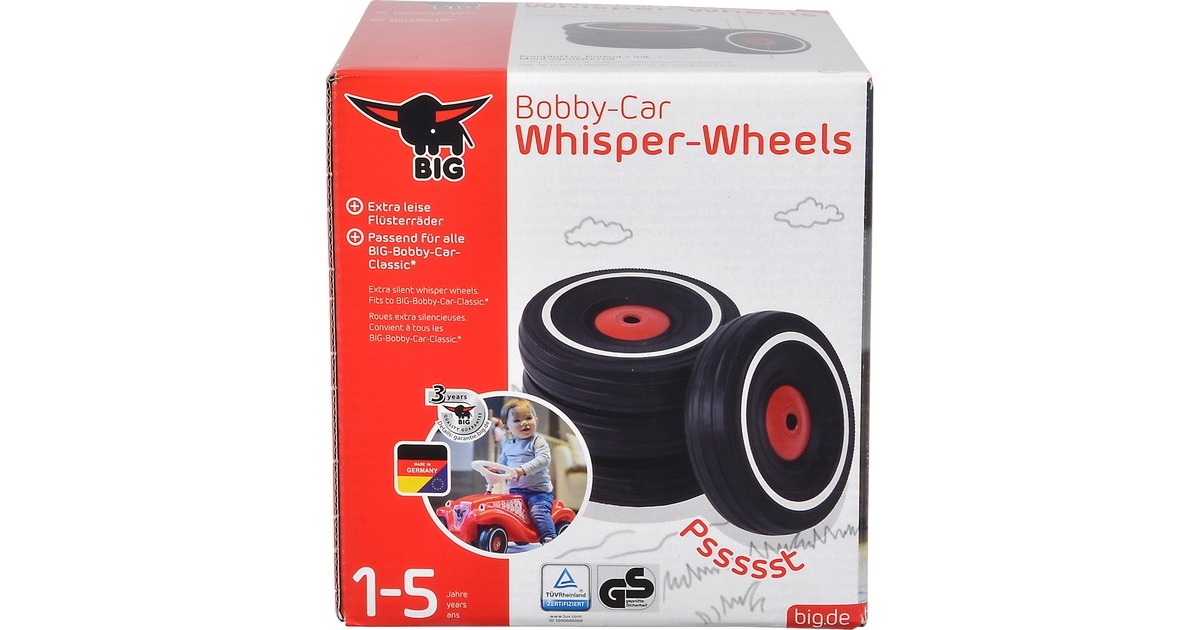BIG Bobby Car Classic Flüsterreifen Set, Räder-Set(schwarz)