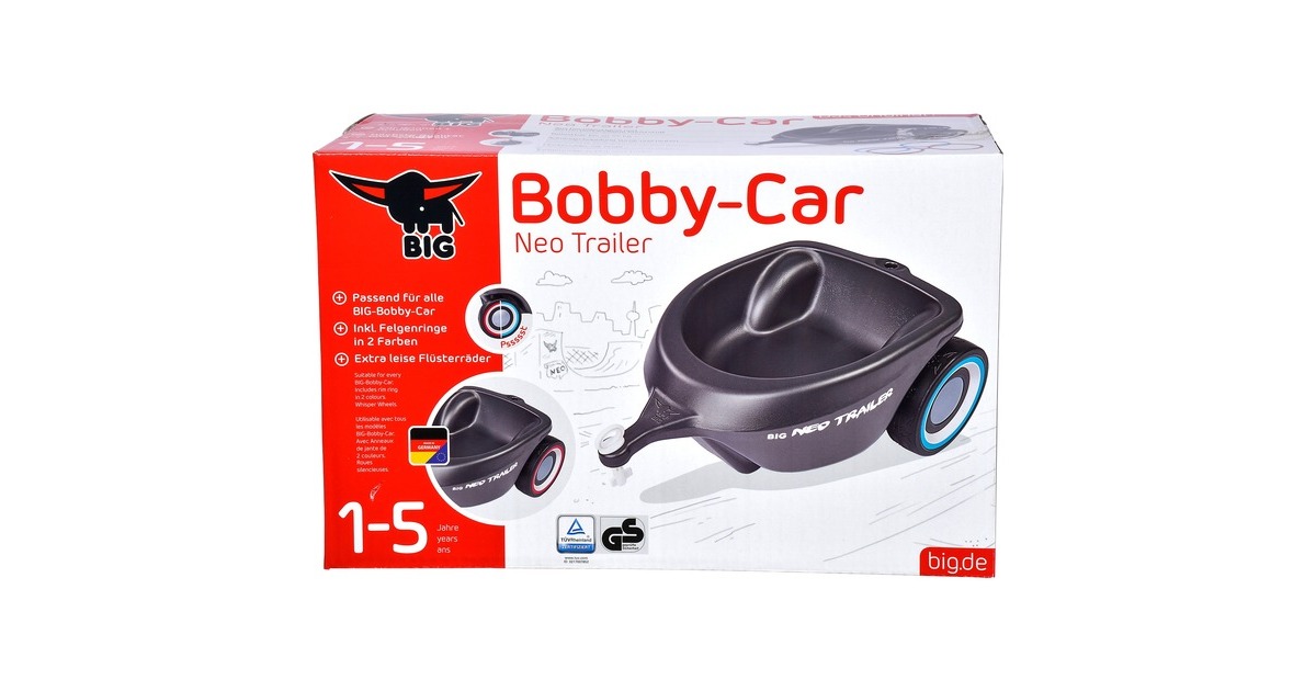 BIG Bobby-Car-Neo Trailer Anthrazit, Kinderfahrzeug(anthrazit, Outlet) BIG Bobby-Car-Neo Trailer Anthrazit, Kinderfahrzeug(anthrazit, Outlet)