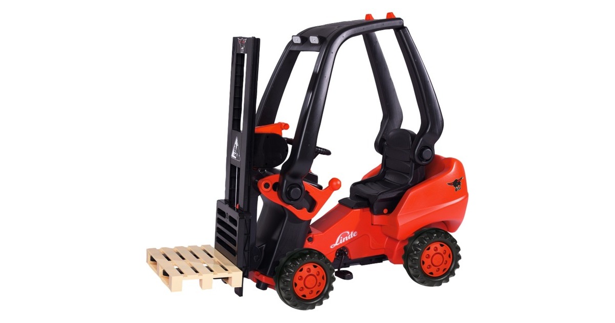 BIG Linde Forklift, Kinderfahrzeug(schwarz/rot)