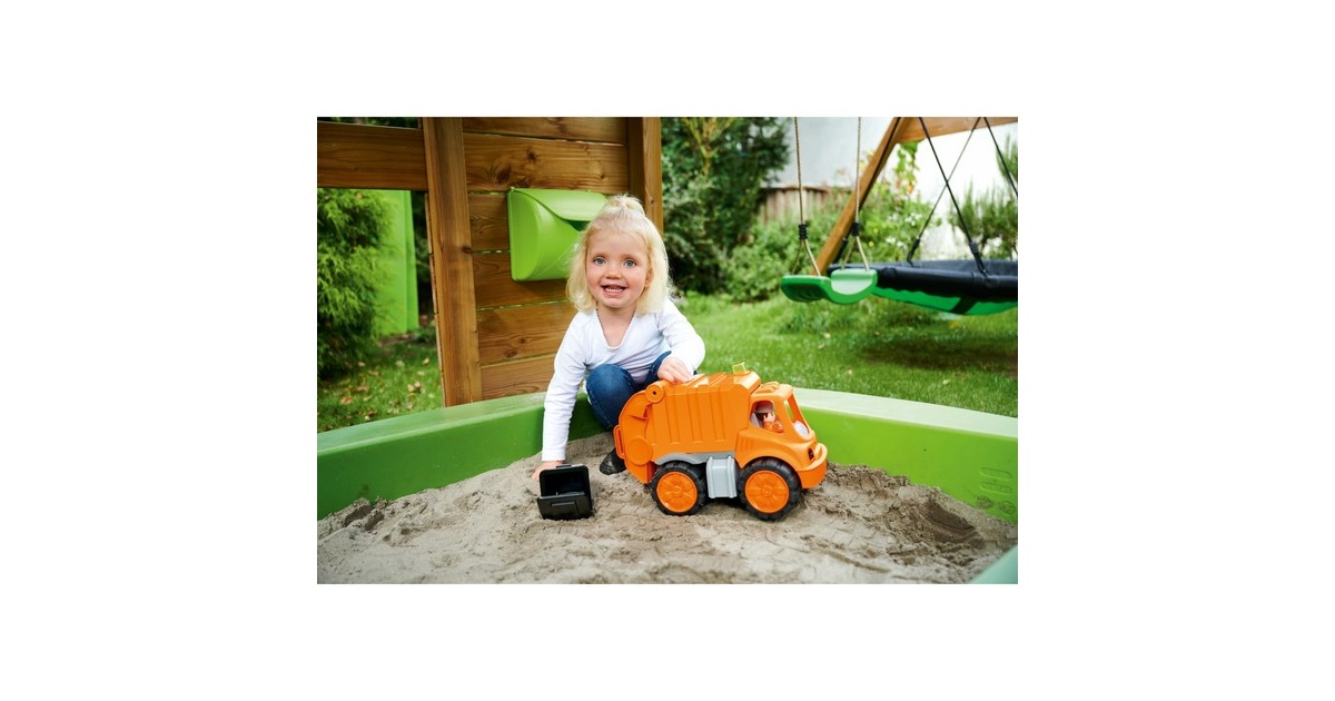 BIG Power-Worker Müllwagen + Figur, Spielfahrzeug(orange/grau)