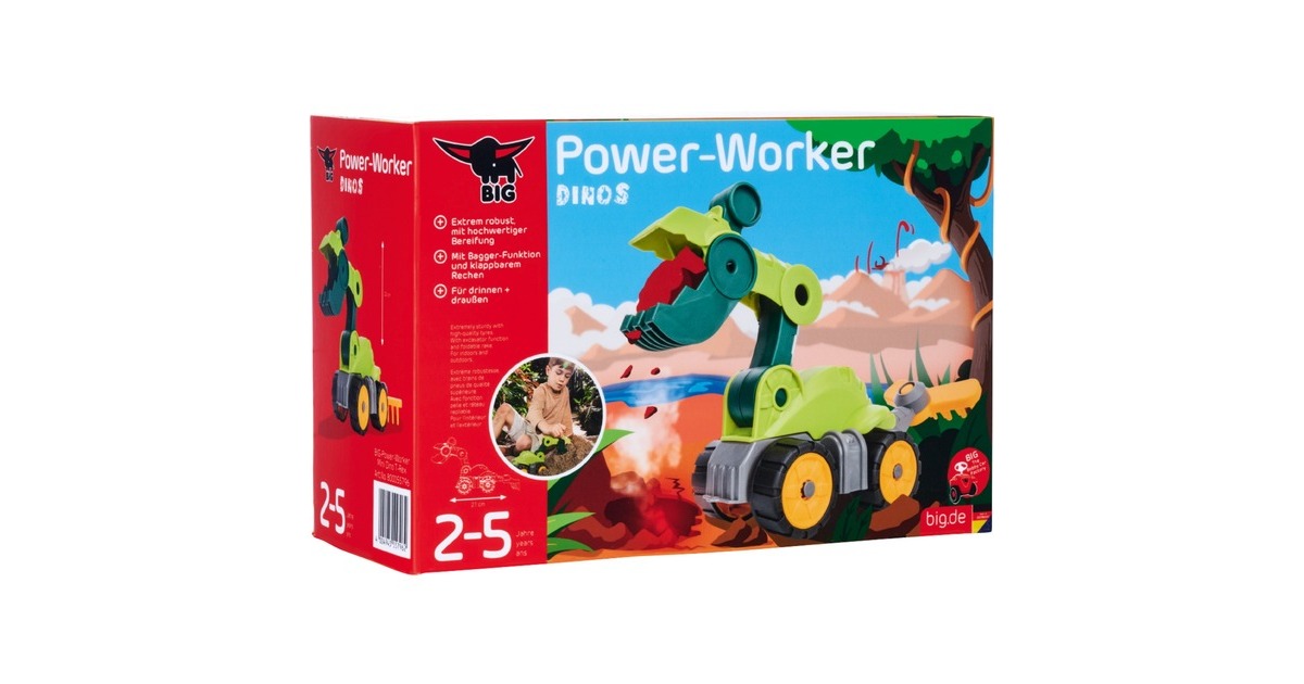 BIG Power-Worker Mini Dino T-Rex, Spielfahrzeug(grün)