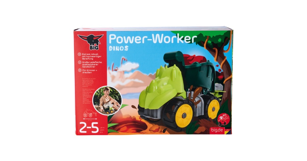 BIG Power-Worker Mini Dino Triceratops, Spielfahrzeug(grün)