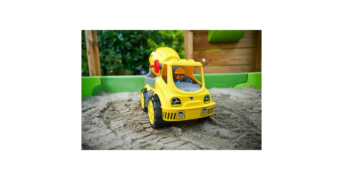 BIG Power-Worker Zementmischer + Figur, Spielfahrzeug(gelb/grau)