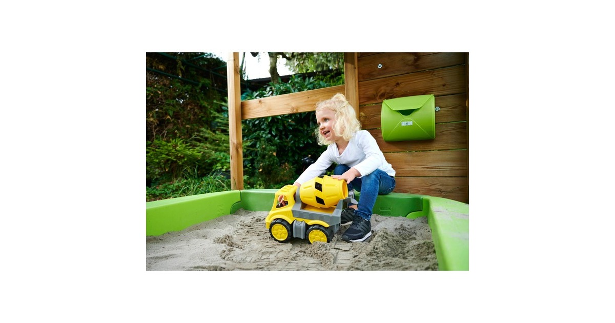BIG Power-Worker Zementmischer + Figur, Spielfahrzeug(gelb/grau)