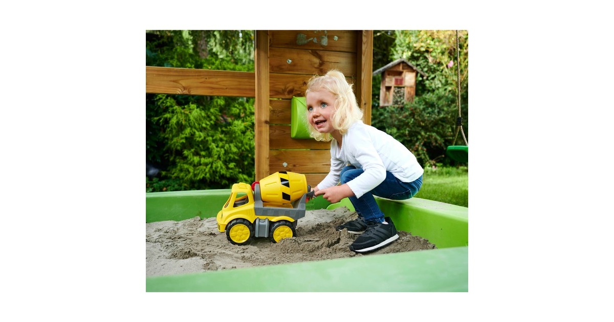 BIG Power-Worker Zementmischer + Figur, Spielfahrzeug(gelb/grau)