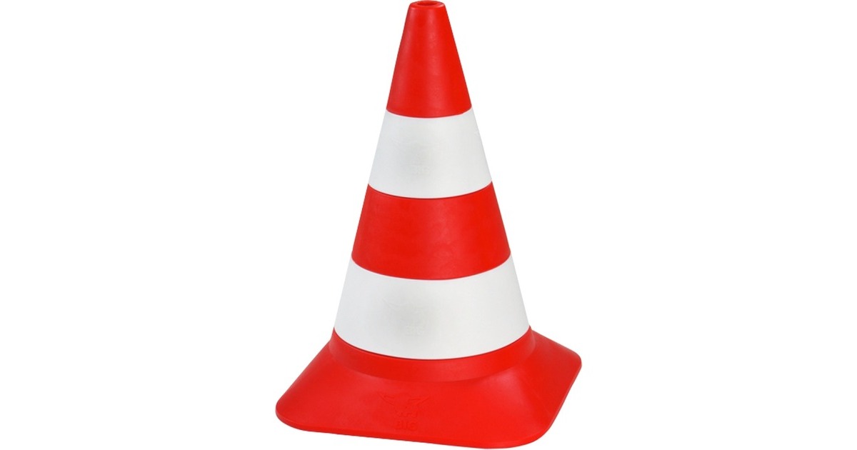 BIG Pylonen Set 4 Stück, Verkehrszeichen(orange/weiß)