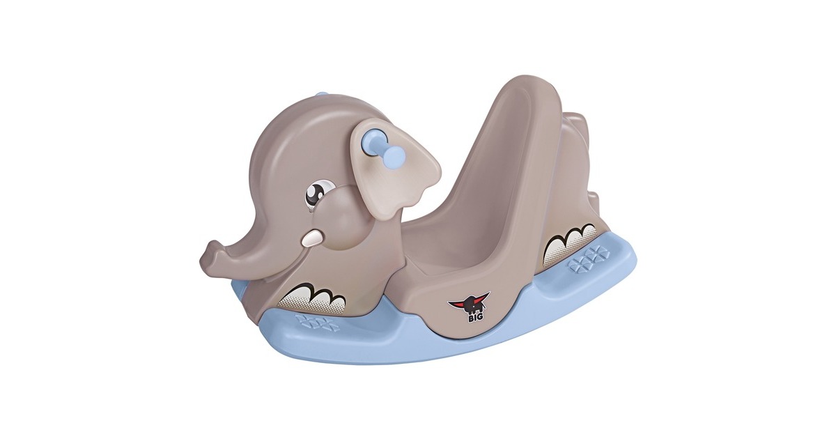 BIG Rocking-Elephant, Schaukelpferd(hellgrau/hellblau)