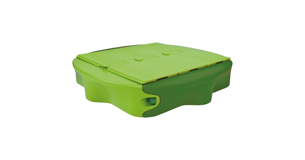 BIG Sandy + Hard-Cover, Sandkasten(dunkelgrün/hellgrün)