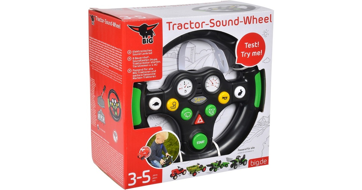 BIG Tractor-Sound-Wheel, Räder-Set(schwarz)