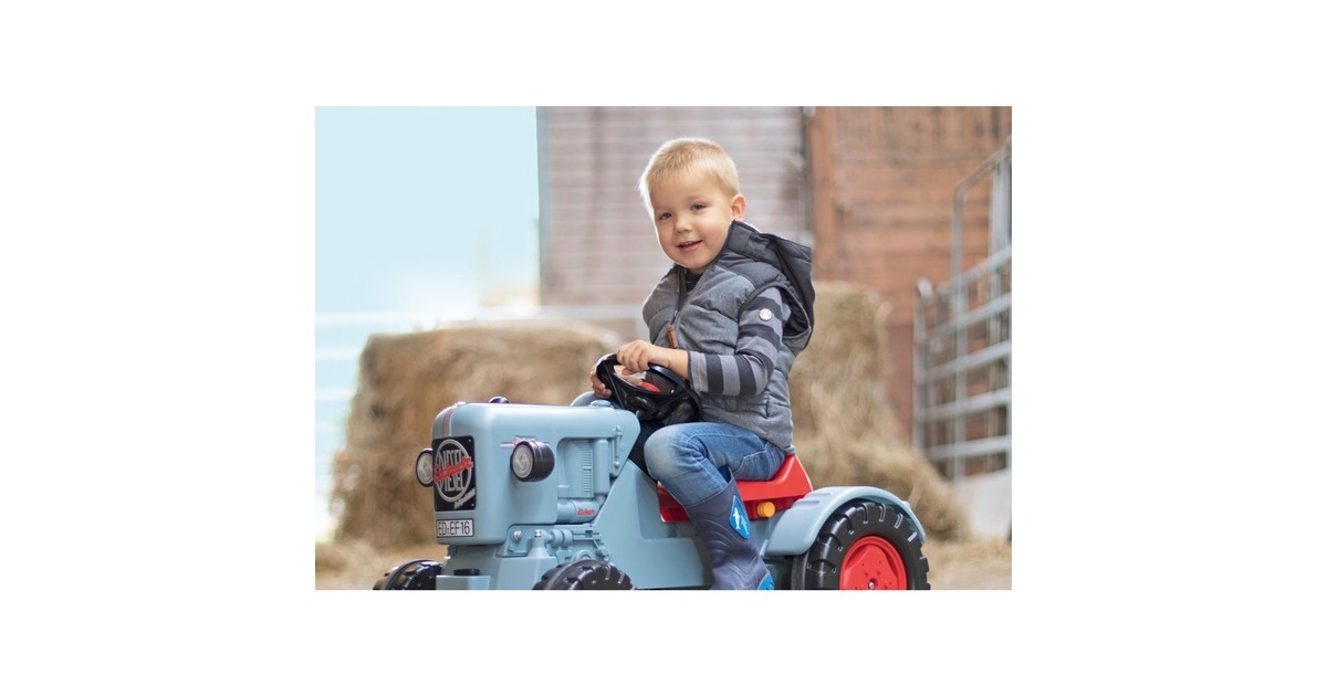 BIG Traktor Eicher Diesel ED 16, Kinderfahrzeug(grau/rot)
