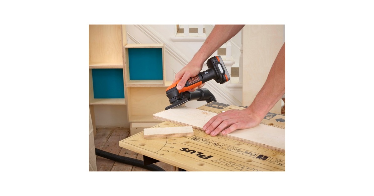 BLACK+DECKER 12Volt 2-er Kit, Schlagbohrschrauber + Deltaschleifer BDCK121S1S(orange/schwarz, Li-Ionen Akku 1,5Ah)