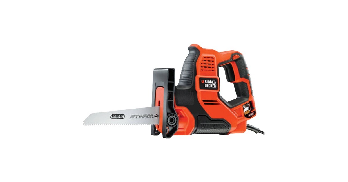 BLACK+DECKER 3-in-1 Autoselect Universalsäge Scorpion RS890K, Stichsäge(orange, Koffer, 500 Watt)