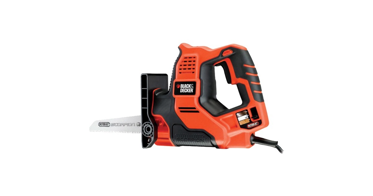 BLACK+DECKER 3-in-1 Autoselect Universalsäge Scorpion RS890K, Stichsäge(orange, Koffer, 500 Watt)