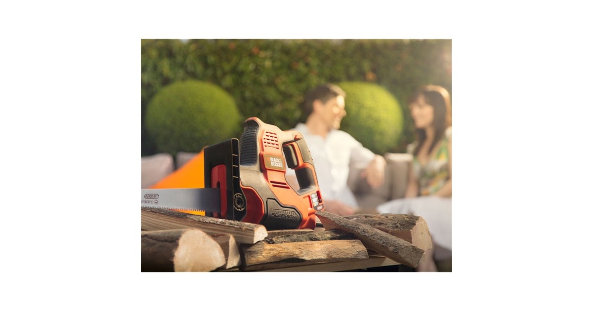 BLACK+DECKER 3-in-1 Autoselect Universalsäge Scorpion RS890K, Stichsäge(orange, Koffer, 500 Watt)