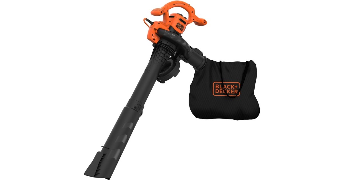 BLACK+DECKER 3-in-1 Elektro-Laubsauger BEBLV260-QS, Laubsauger/Laubbläser(schwarz/orange, 2.600 Watt)