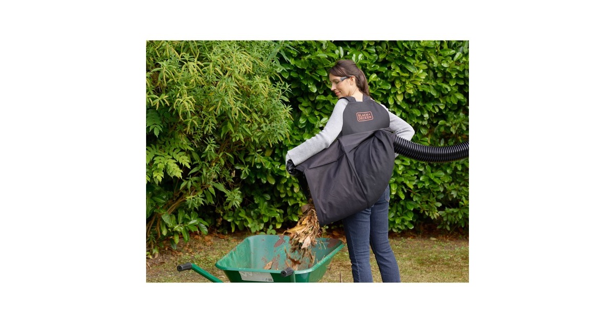 BLACK+DECKER 3-in-1 Elektro-Laubsauger BEBLV290-QS, Laubsauger/Laubbläser(schwarz/orange, 2.900 Watt)