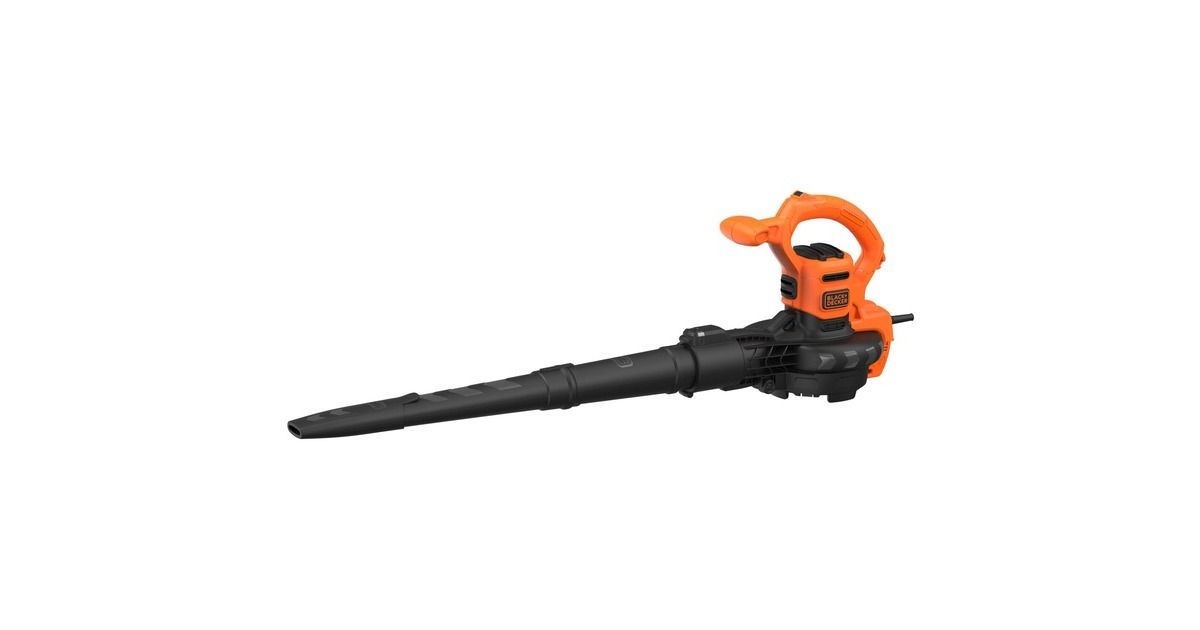 BLACK+DECKER 3-in-1 Elektro-Laubsauger BEBLV290-QS, Laubsauger/Laubbläser(schwarz/orange, 2.900 Watt)