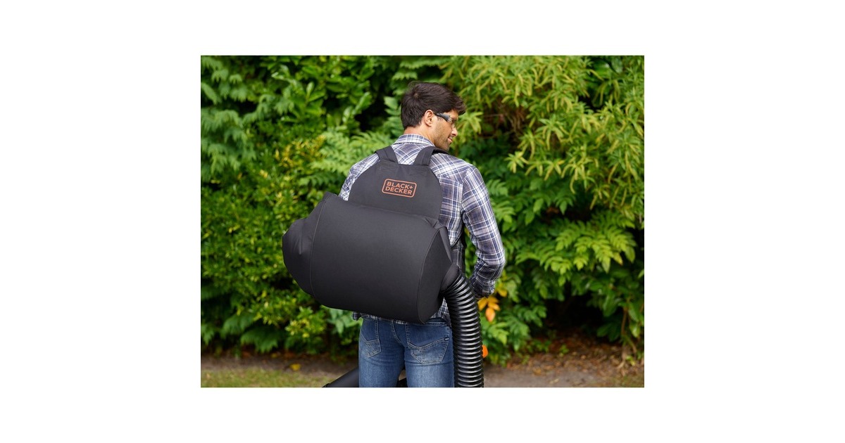 BLACK+DECKER 3-in-1 Elektro-Laubsauger BEBLV290-QS, Laubsauger/Laubbläser(schwarz/orange, 2.900 Watt)