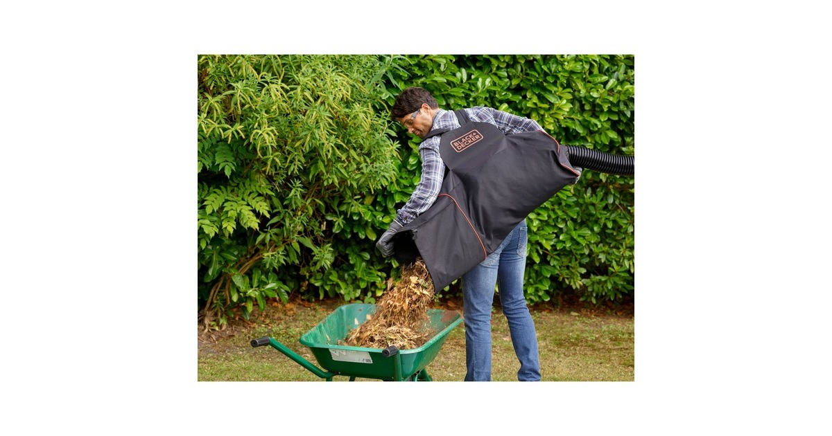 BLACK+DECKER 3-in-1 Elektro-Laubsauger BEBLV300-QS, Laubsauger/Laubbläser(schwarz/orange, 3.000 Watt)