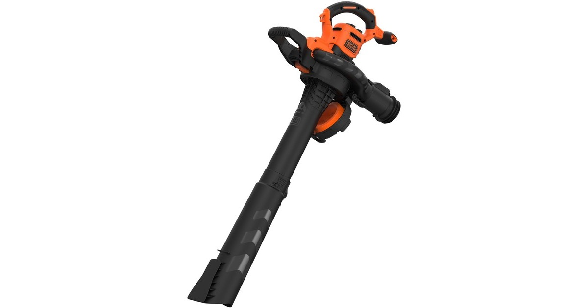 BLACK+DECKER 3-in-1 Elektro-Laubsauger BEBLV300-QS, Laubsauger/Laubbläser(schwarz/orange, 3.000 Watt)