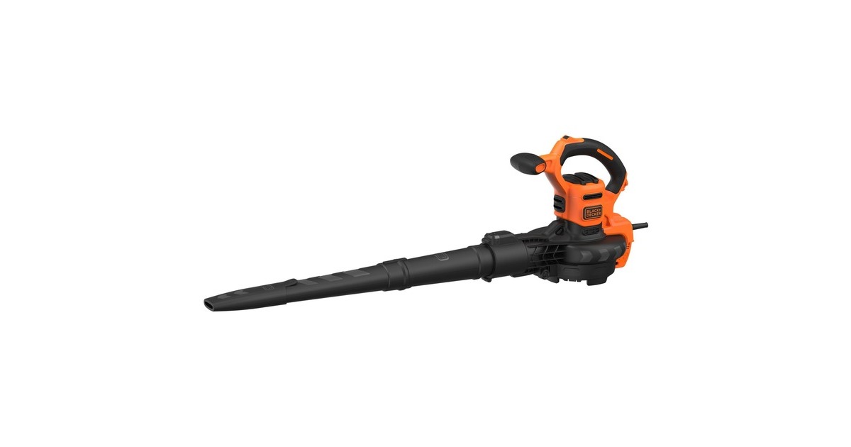 BLACK+DECKER 3-in-1 Elektro-Laubsauger BEBLV300-QS, Laubsauger/Laubbläser(schwarz/orange, 3.000 Watt)