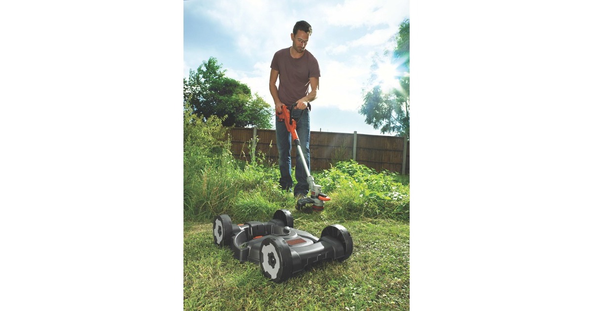 BLACK+DECKER 3-in-1 Rasentrimmer STC1820CM, 18Volt(orange/schwarz, Li-Ionen Akku 2,0Ah)