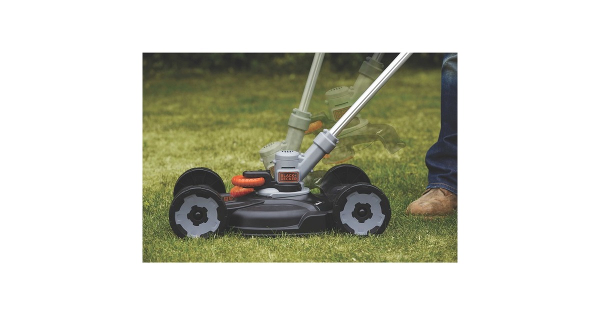 BLACK+DECKER 3-in-1 Rasentrimmer STC1820CM, 18Volt(orange/schwarz, Li-Ionen Akku 2,0Ah)