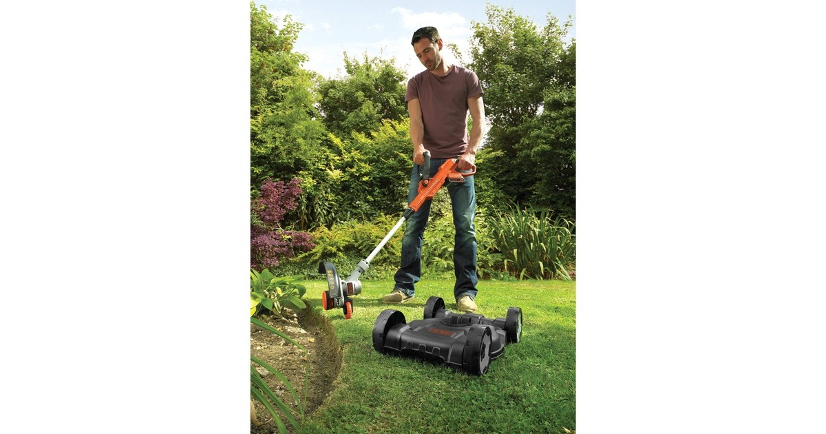 BLACK+DECKER 3-in-1 Rasentrimmer STC1820CM, 18Volt(orange/schwarz, Li-Ionen Akku 2,0Ah)