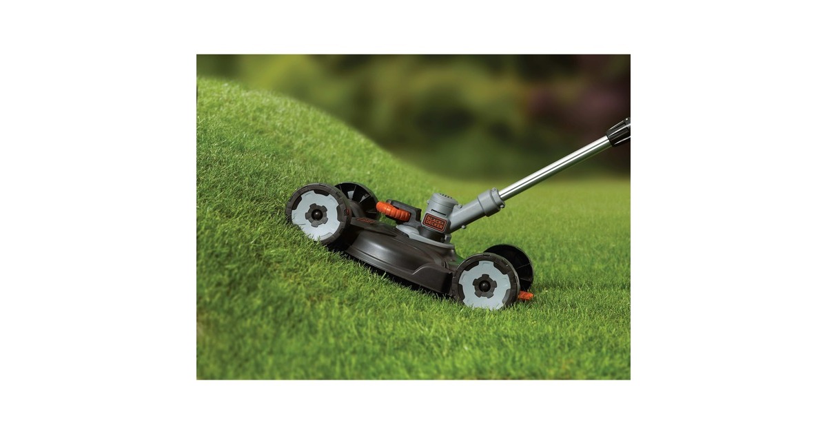 BLACK+DECKER 3-in-1 Rasentrimmer STC1820CM, 18Volt(orange/schwarz, Li-Ionen Akku 2,0Ah)