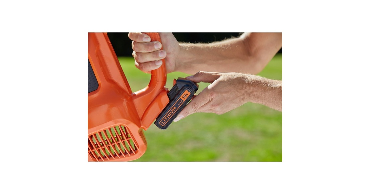 BLACK+DECKER Akku-Axial-Gebläse BCBL200B-XJ, 18Volt, Laubgebläse(orange/schwarz, ohne Akku und Ladegerät)