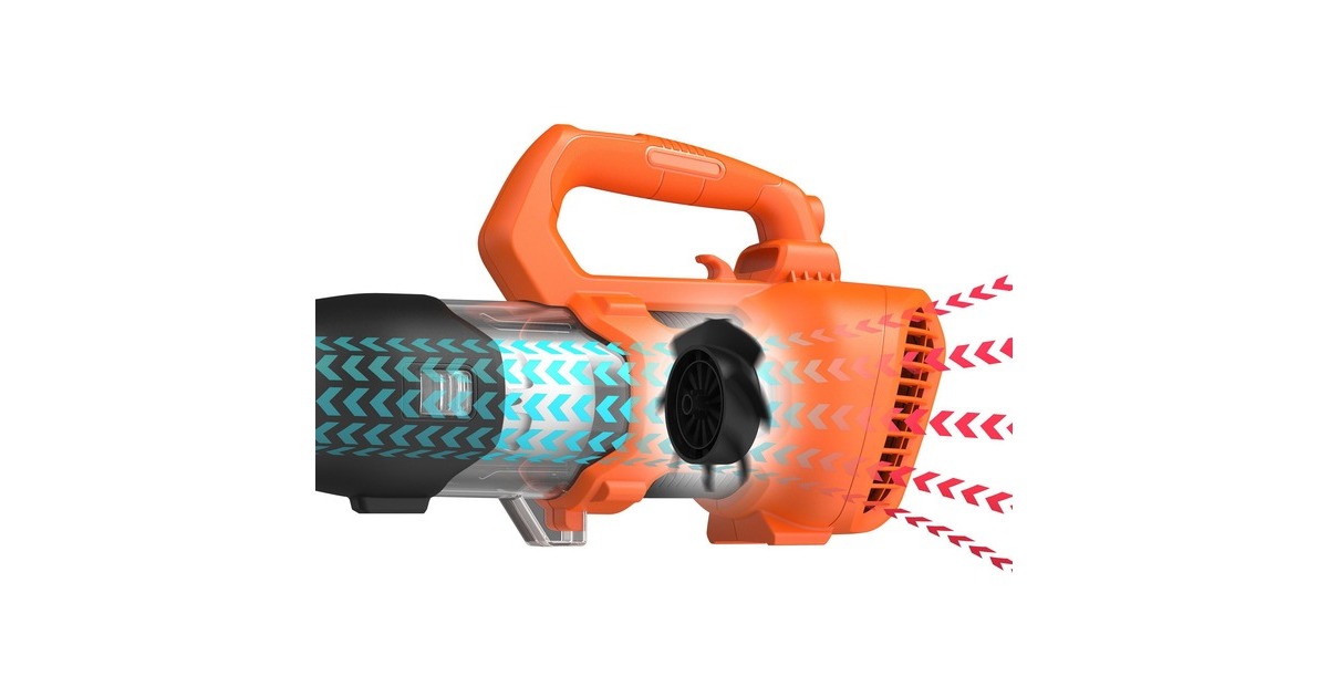 BLACK+DECKER Akku-Axial-Gebläse BCBL200B-XJ, 18Volt, Laubgebläse(orange/schwarz, ohne Akku und Ladegerät)